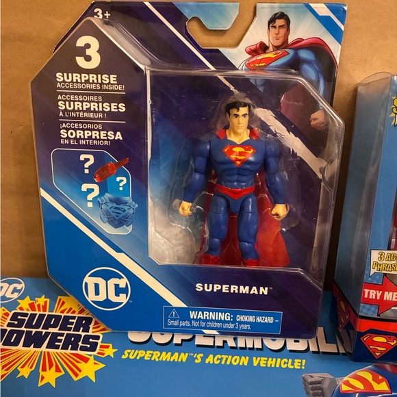 DC Comics Superman Toys Bundle Spin Master Action Figure Super Powers Vehicle. - Picture 2 of 9